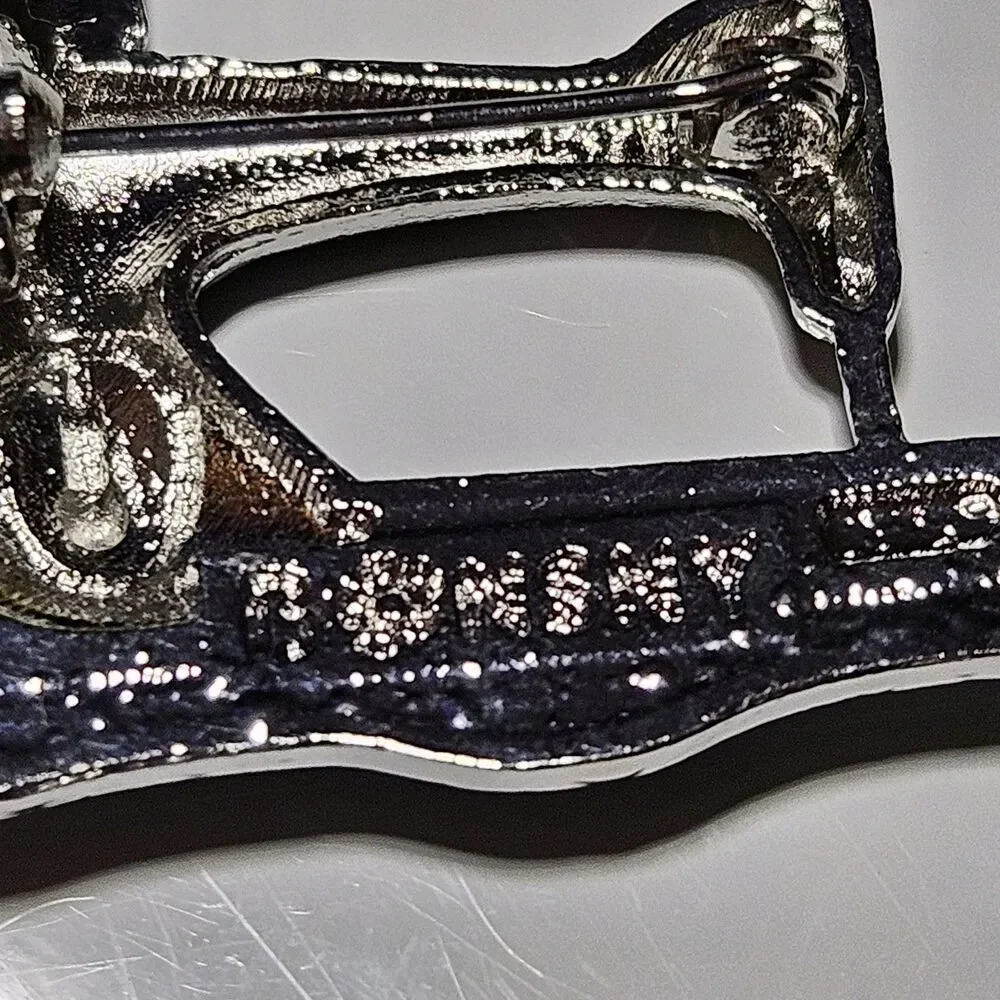 BONSNY Silver Tone Sewing Machine Floral Art Brooch Pin Brand New